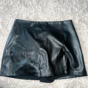Black Leather Mini Skirt